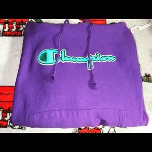 AUTHENTIC PURPLE CHAMPION HOODIE